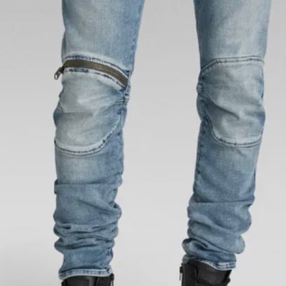 G STAR RAW 5620 3D ZIP KNEE SKINNY JEANS - Picture 4 of 10